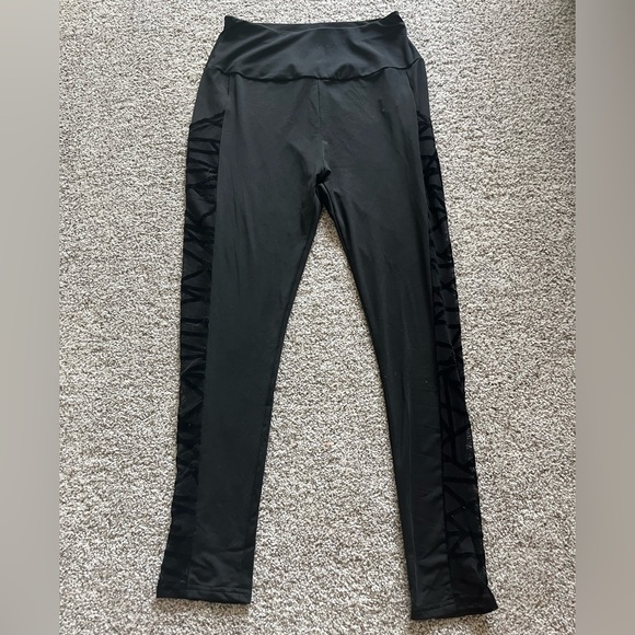 Shein Black Patterned Leggings - Picture 1 of 4